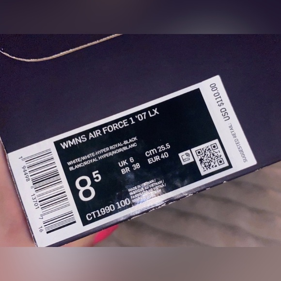 Nike Air Force 1 Low ‘07 LX White Sisterhood CT1990-100 Women’s 8.5 With Box - Picture 15 of 16